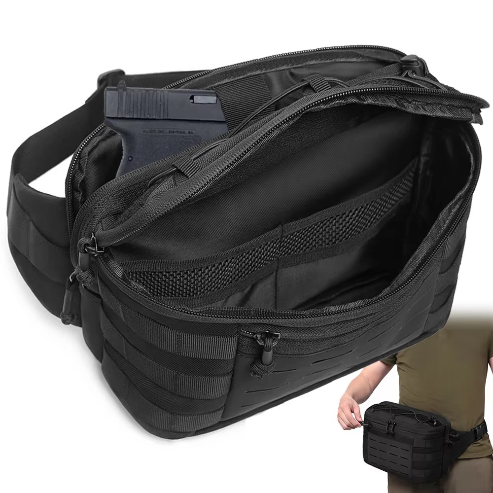 Edc Carry Fanny Pack - Bolsa Tática de Cintura para Arma