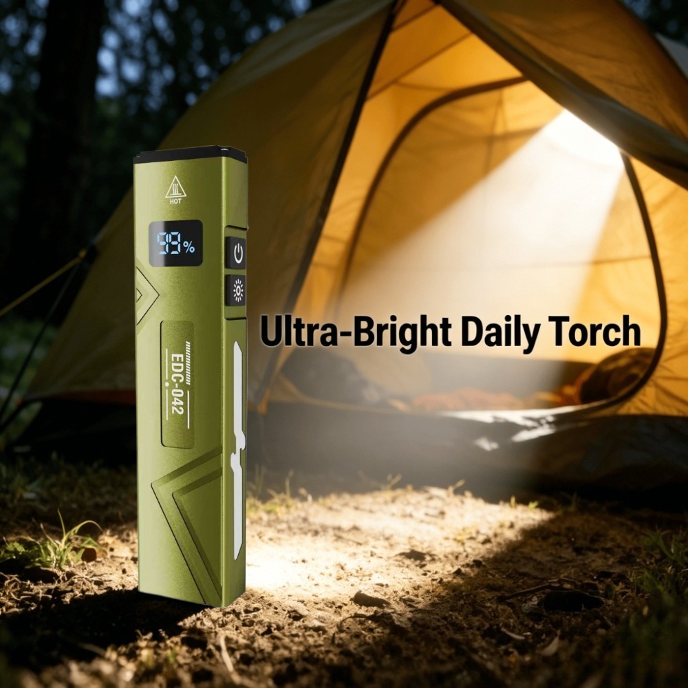 Edc Carry Clip - Lanterna EDC Recarregável com Luz UV,