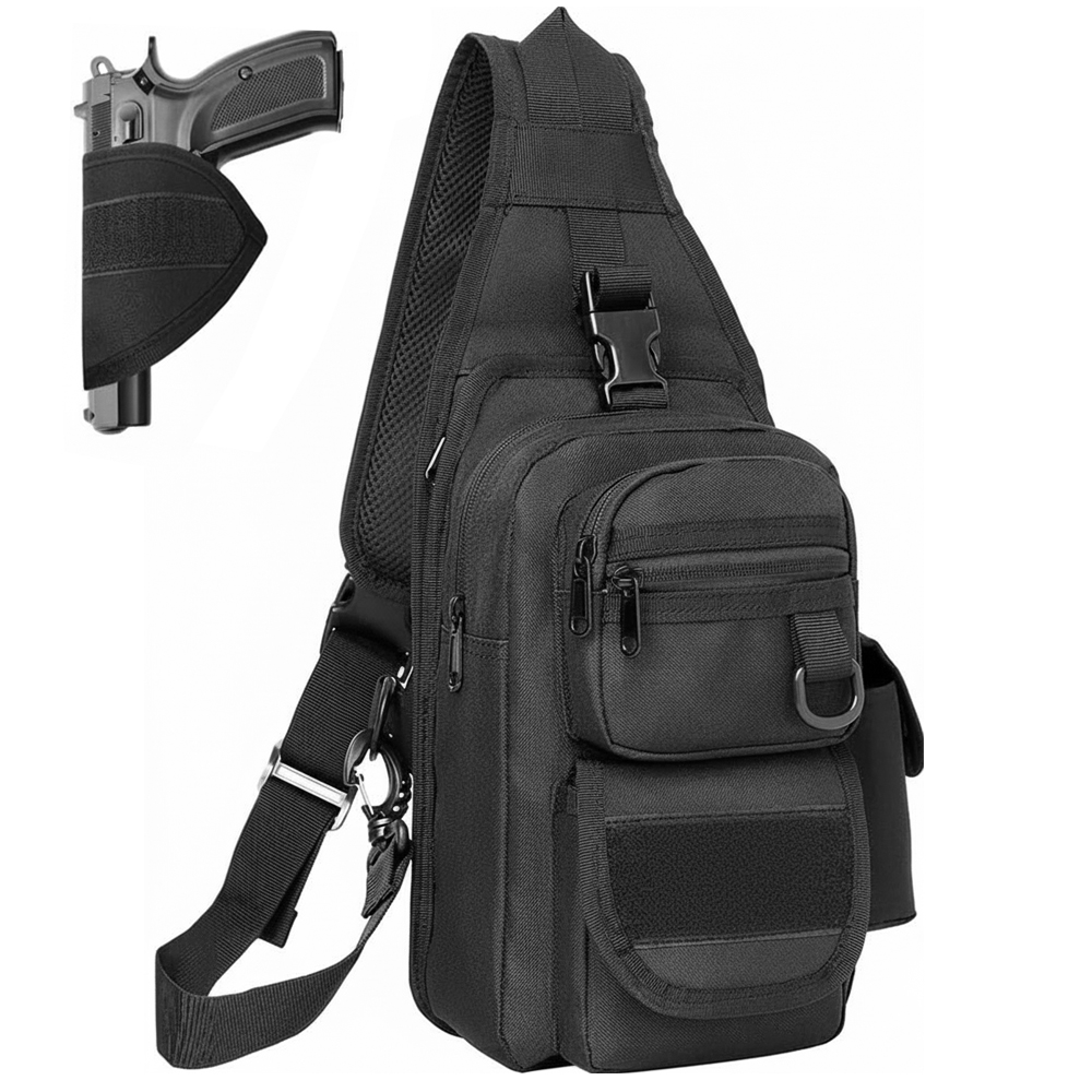 Edc Concealed Carry Sling Bag - Bolsa Tática para Pistola de Transporte