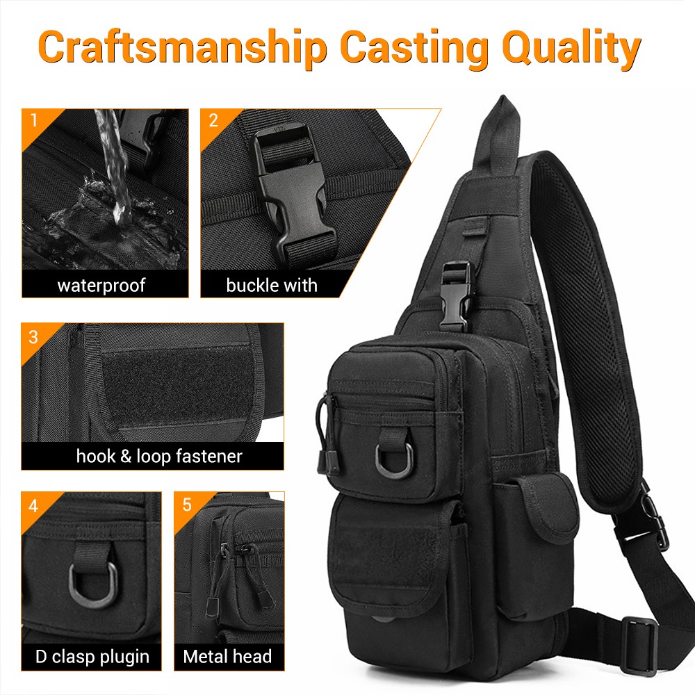 Bolsa tática para pistola, col - Edc Concealed Carry Sling Bag avaliação e preço